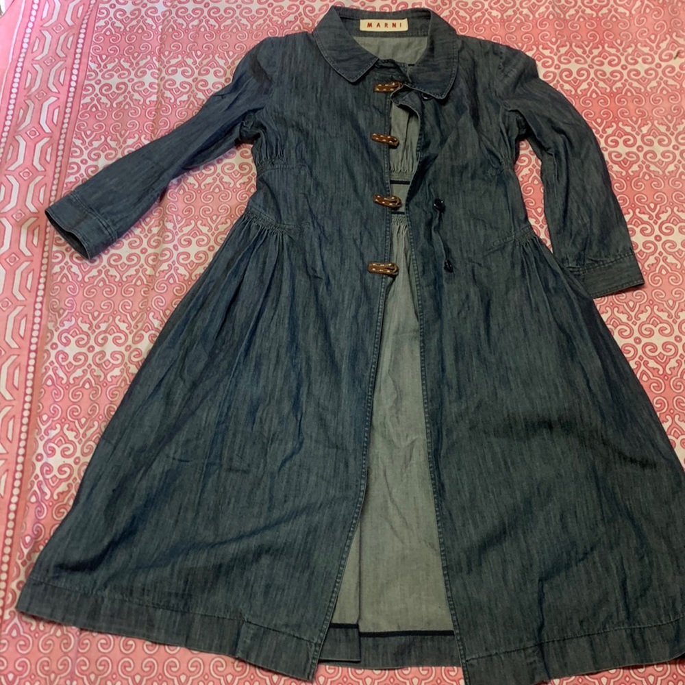 Marni denim dress coat